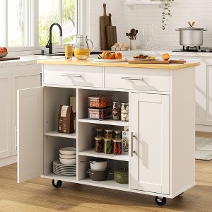 Celebalcony Aralynne 40"W Kitchen Island Cart - 1 of 4
