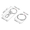 Unique Bargains Lanyard Cable Rope with Key Ring Keychains Silver 4 Pcs - 3 of 4