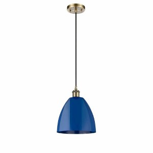 Plymouth Dome - 1 Light Cord Hung Mini Pendant In Industrial Style-12.88 Inches Tall and 9 Inches Wide - 1 of 1