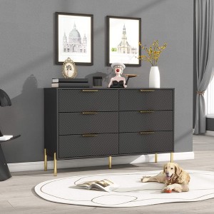 ORRD 9-Drawer White Dresser with Gold Pulls & Metal Feet – Modern Storage Cabinet for Hallway, Entryway & Living Room - 1 of 4