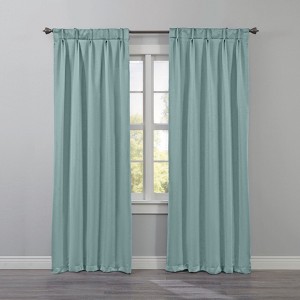 BrylaneHome BH Studio Room-Darkening Pinch Pleat Panel - 1 of 4