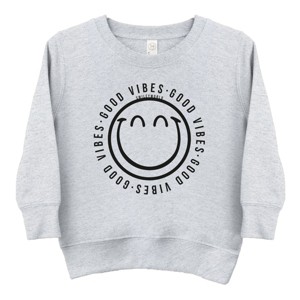 The Juniper Shop SmileyWorld Good Vibes Outline Toddler Sweatshirt - 1 of 4