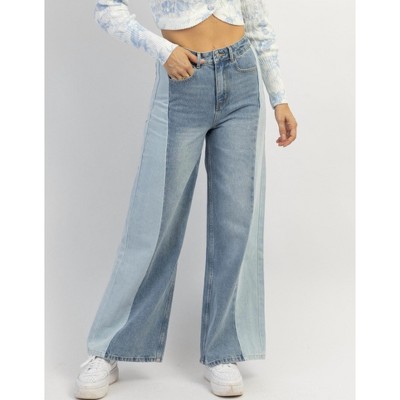 Women's LILANA COLORBLOCK WIDE LEG JEAN - PAPERMOON