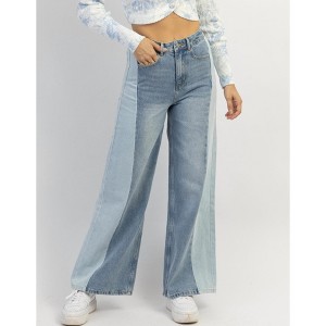 Women's LILANA COLORBLOCK WIDE LEG JEAN - PAPERMOON - 1 of 4