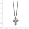 Black Bow Jewelry Stainless Steel Small Crystal Cross Necklace with CZ - 22 Inch - 2 of 4