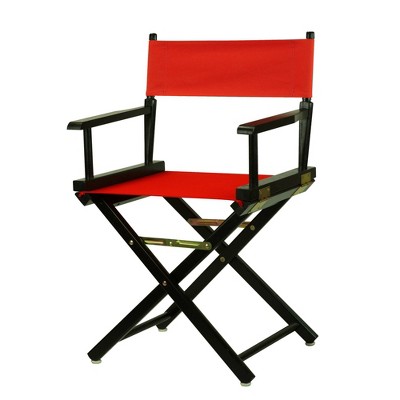 Director s Chair With Black Frame And Red Canvas Target