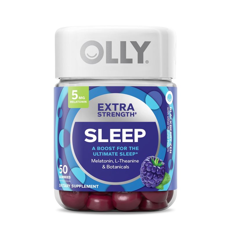 OLLY Extra Strength Sleep Gummies Pouch with 5mg Melatonin - Blackberry Zen, 1 of 10
