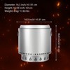 Smokeless Fire Pit for Outside, 16.5" Stainless Steel Fire Pit with Air Switch, Portable Fire Pit, Outdoor Firepit for Camping, Garden, Patio - 3 of 4
