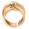 Pompeii3 Gold Matching Engagement Wedding Ring Bridal Set New - 4 of 4