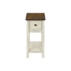FONTOI 2-Tier Side Table with Storage Drawer, Bedside Table with Storage Shelf, Nightstand for Books/Plants, White, 21.75"*24.25"*11.75" - 4 of 4