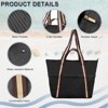 FATMOON Beach Tote Bag Waterproof Sandproof Mesh Swiming Pool Bag with Zipper for Summer Vacation - 2 of 4