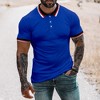 Men's Long Sleeve Polo Shirts Regular Fit Collared T-Shirt Casual Workout Golf Shirts - 3 of 4