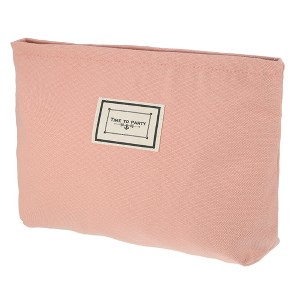 Unique Bargains Portable Canvas Zipper Makeup Bags and Organizers 1 Pc - 1 of 4