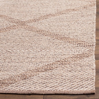 Montauk Beige 6' Square Handwoven Cotton Area Rug