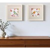 HomeRoots Set of Two Green Flower And Bird Square Framed Art - 2 of 4