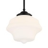 Possini Euro Design Tyce Black Mini Pendant Light 11" Wide Rustic Farmhouse Etched Opal Glass Shade for Dining Room House Foyer Kitchen Island Home - 3 of 4