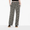 Women's Leopard Bats Barrel Leg Graphic Lounge Pants - Charcoal Gray - 2 of 3