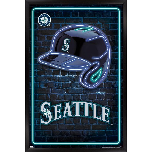 Trends International Nfl Seattle Seahawks - Neon Helmet 23 Framed Wall  Poster Prints Black Framed Version 14.725 X 22.375 : Target