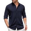 COOFANDY Men's Long Sleeve Dress Shirt Casual Button Down Shirts Wrinkle Free Untucked Shirt - 3 of 4