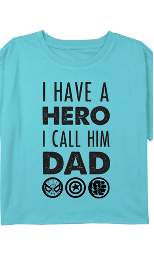 Girl's Marvel Father's Day I Have a Hero I Call Him Dad Crop T-Shirt