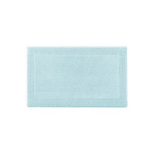 LunaLulinlk 1 PCS 24x44" 100% Cotton Tufted 3000 GSM Reversible Bath Rug Blue - 1 of 4
