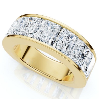 Pompeii3 7Ct Lab Diamond Radiant Cut Men's Ring 14k Gold or Platinum