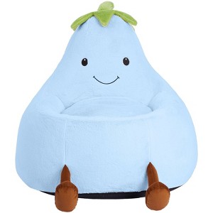 JIONJOY 31" Eggplant-Shaped Toddler Chair - Soft Plush Kids Sofa with Washable Cover, Ages 4-12 - 1 of 4