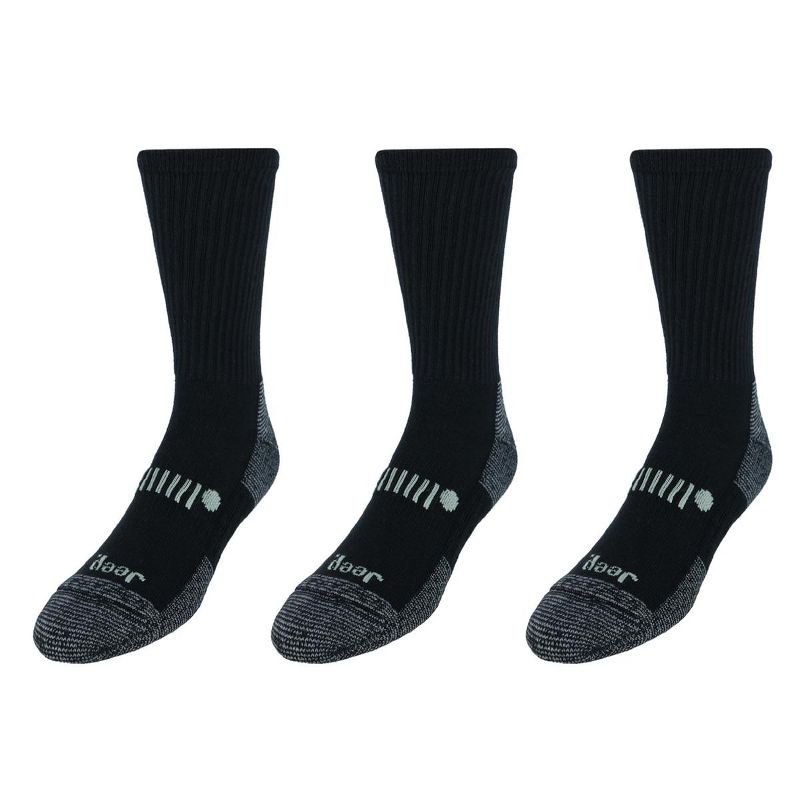 Jeep Men's Big and Tall Classic Cotton Crew Socks (3 Pair Pack), 2 of 3