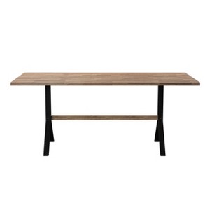 Standlake Slatted Outdoor Dining Table - OD1132327 - Black/Natural - SEI - 1 of 4