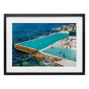 Stupell Industries Bondi Icebergs Swimming Club Framed Print Under Glass - 1 of 4