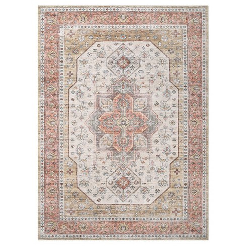 WhizMax Washable Floral Print Area Rug,Traditional Vintage Boho Indoor Carpet - image 1 of 4