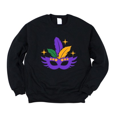 Simply Sage Market Women's Graphic Sweatshirt Feathered Mask Sparkle