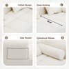 101.2"  Sectional Sofa Full-Compressed Sofa Modular Sofa Couch Free-combined Sofa with Deep Seating  and Two Side Pockets for Living Room, Beige - 4 of 4