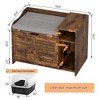 Whizmax Modern Cat Litter Box Enclosure Wood Litter Box Enclosure with Top Opening and Cushion Hidden Cat Litter Box Resistant from Scratching and Odor - 4 of 4