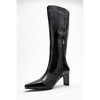 Lume - Black Patent Genuine Leather Block Heel Boot (Women) | Forever & Always Shoes - 4 of 4