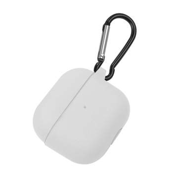 Insten Silicone Case Compatible with Airpods 3 3rd Generation 2021 Earbuds Protective Cover with Carrying Keychain for Girls Women Boys Men, White