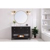 Elegant Lighting Gene 1 light Brass and Frosted white glass right Wall sconce - 2 of 4