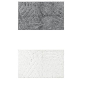 Unique Bargains Microfiber Geometric Soft Washable Non-Slip Floor Mats for Bathroom 2 Pcs - 1 of 4
