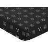 Sweet Jojo Designs Boy Girl Gender Neutral Unisex Baby Fitted Crib Sheet Boho Hatch Collection Black and White - 3 of 4