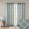 DSVIMOY Curtain Panels, Fretwork Print Grommet Top Window Curtain Panel for Living Room, Bedroom, Seafoam&White, 63"*50"*0.13" - 2 of 4