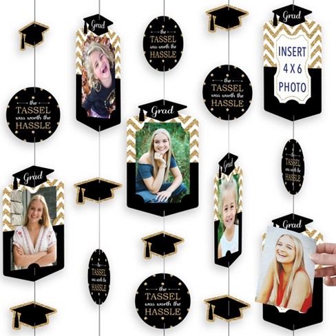 Big Dot of Happiness Gold Graduation Party Vertical Photo Garland 35 Pieces - image 1 of 4