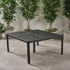 NicBex Outdoor Square Dining Table Alluminum Patio Metal Woven Tabletop,6125" W x 61.25" D x 29" H - 4 of 4