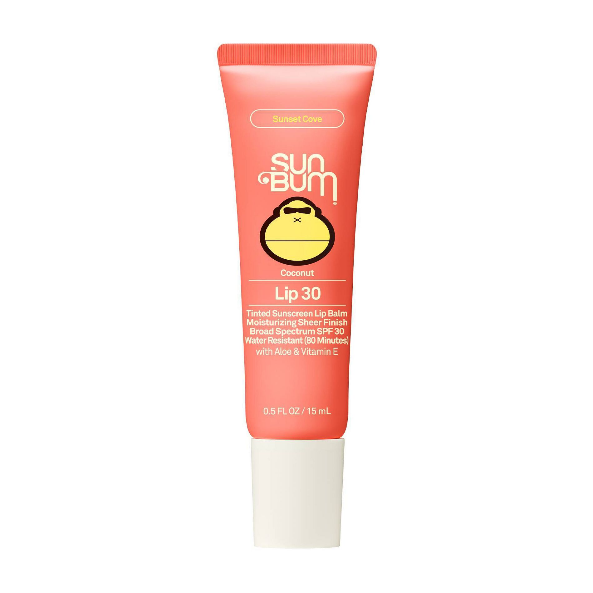 Sun Bum Tinted Lip Sunscreen - Sunset Cove - 0.5 fl oz: SPF 30, Liquid Form, Zinc Oxide, Coconut Scent
