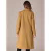 Allegra K Women's Double Breasted Notched Lapel Collar Classic Winter Coat - 3 of 4