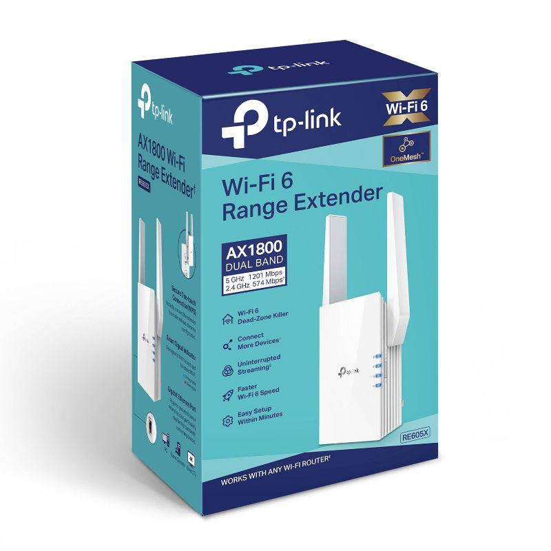 TP-Link AX1800 Mesh Dual Band Range Extender - RE605X, 5 of 8