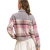 Women's Plaid Button Down Denim Jacket - umgee - 3 of 4