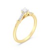GILDED 1/4 CTTW Lab Grown Diamond Engagement Ring in 14KT Gold Plating Over Sterling Silver, Size 7 - 2 of 4