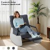 Rocking Chair with Adjustable Backrest & Footrest, Modern Upholstered Plush Seating Glider Recliner Chair with High Backrest and Side Pocket - 2 of 4