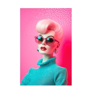Canvas Wall Art - Treechild   'Oh Barbie No 2' Wall Art for Living Room, Bedroom, or Office Décor by Trademark Fine Art - 1 of 4