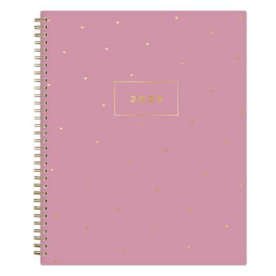 Ashley G for BlueSky 2025 Weekly/Monthly Planner 11.18"x9.37" Wirebound Tiny Sweethearts: Adult Stationery, Pink Tabs